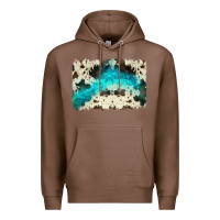 Chestnut turquoise, cowhide backgraund Premium Hoodie - JahusDesignShop