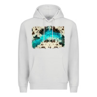 Dove Grey turquoise, cowhide backgraund Premium Hoodie - JahusDesignShop