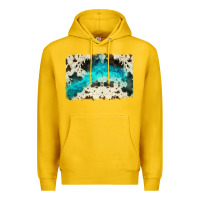 Lemon turquoise, cowhide backgraund Premium Hoodie - JahusDesignShop