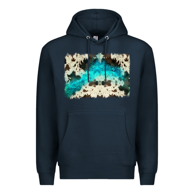 Turquoise, Cowhide Backgraund Premium Hoodie by JahusDesignShop | Teevron