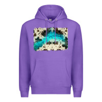 Purple turquoise, cowhide backgraund Premium Hoodie - JahusDesignShop