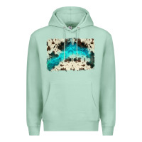 Seafoam turquoise, cowhide backgraund Premium Hoodie - JahusDesignShop