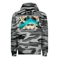 Slate Camo turquoise, cowhide backgraund Premium Hoodie - JahusDesignShop