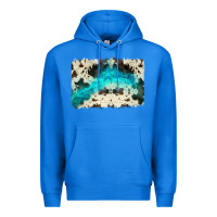 True Royal turquoise, cowhide backgraund Premium Hoodie - JahusDesignShop