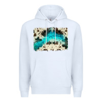 White turquoise, cowhide backgraund Premium Hoodie - JahusDesignShop