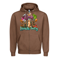 Chestnut One hip lunch lady Easter Day Zipper Hoodie - HowdyJamesFarm