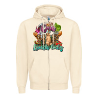 Sandshell One hip lunch lady Easter Day Zipper Hoodie - HowdyJamesFarm