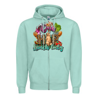 Seafoam One hip lunch lady Easter Day Zipper Hoodie - HowdyJamesFarm