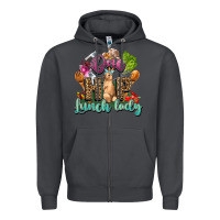 Smoke One hip lunch lady Easter Day Zipper Hoodie - HowdyJamesFarm