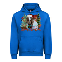 Cobalt merry Christmas goat Urban Hoodie - CowhideDigitalArt