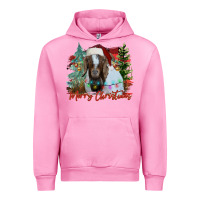 Fuchsia Pink merry Christmas goat Urban Hoodie - CowhideDigitalArt