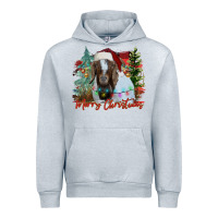 Heather Grey merry Christmas goat Urban Hoodie - CowhideDigitalArt
