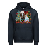 Navy merry Christmas goat Urban Hoodie - CowhideDigitalArt