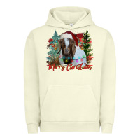 Pigment Pistachio merry Christmas goat Urban Hoodie - CowhideDigitalArt