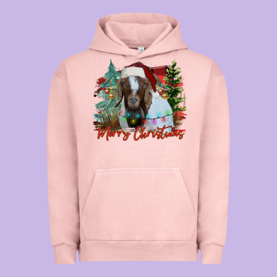 Merry Christmas Goat Urban Hoodie Designed By Cowhidedigitalart