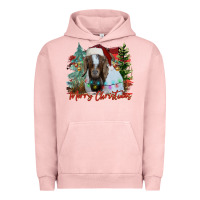 Pigment Salmon merry Christmas goat Urban Hoodie - CowhideDigitalArt