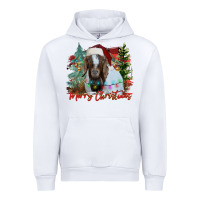 White merry Christmas goat Urban Hoodie - CowhideDigitalArt