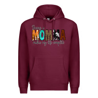 Burgundy Being a Momma Makes My Life Complete Premium Hoodie - CowCowDesign