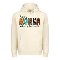 Sandshell Being a Momma Makes My Life Complete Premium Hoodie - CowCowDesign