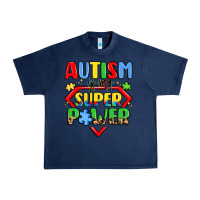 Navy autism is my superpower Urban Heavy Tee - LillyAllenDesigns