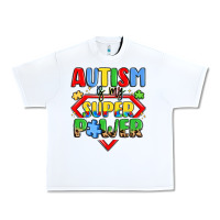 White autism is my superpower Urban Heavy Tee - LillyAllenDesigns