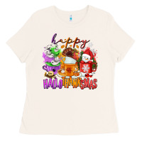 Bone Happy Hallothanksmas coffee cups Ladies Tee - NancyCooperArtShop