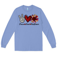 Colony Blue Peace Love Sunshine Sunflower Long Sleeve Tee - Bettercallsaul