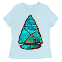 Baby Blue turquoise arrowhead Ladies Tee - Jasminsmagicworld