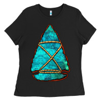 Black turquoise arrowhead Ladies Tee - Jasminsmagicworld