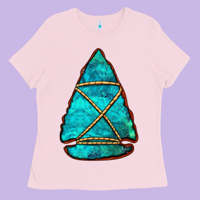 Turquoise Arrowhead Ladies Tee Designed By Jasminsmagicworld