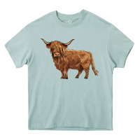 Arona highland cow Heavy Core Tee - BarkalooDesign