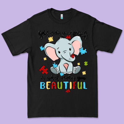 What Makes You Different Is What Makes You Beautif Premium Tee Designed By Maliassmallbusiness