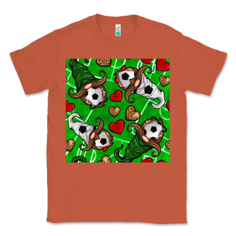 Soccer Gnomes And Hearts Seamless Pattern Classic Tee by BundleAndBundleShop | Teevron