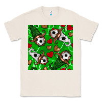 Natural soccer gnomes and hearts seamless pattern Classic Tee - BundleAndBundleShop