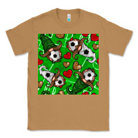 Toasted Coconut soccer gnomes and hearts seamless pattern Classic Tee - BundleAndBundleShop