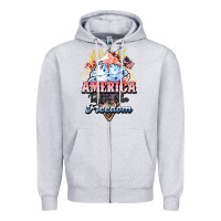 Heather Grey America ice cream Zipper Hoodie - HowdyJamesFarm