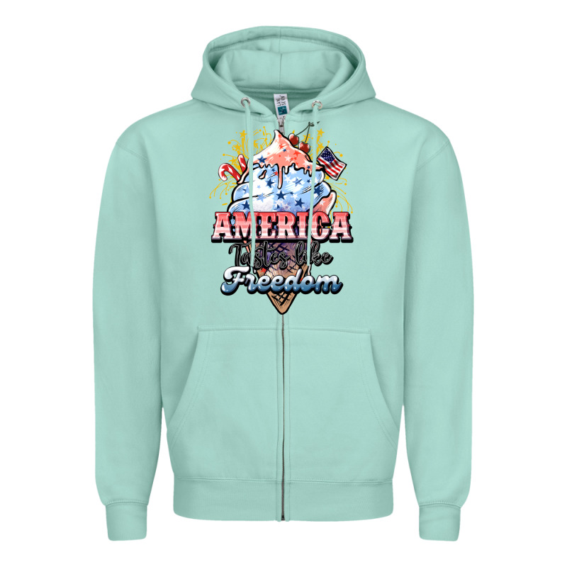 America Ice Cream Zipper Hoodie by HowdyJamesFarm | Teevron