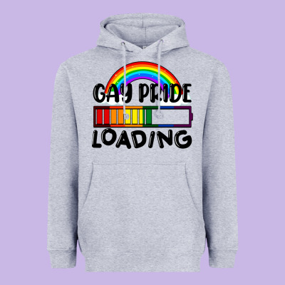 Gay Pride Loading Heavyweight Hoodie Designed By Fadigitalartstudio