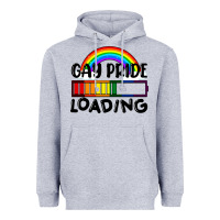 Heather Grey Gay pride loading Heavyweight Hoodie - FaDigitalArtStudio