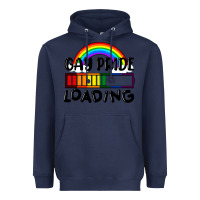 Navy Gay pride loading Heavyweight Hoodie - FaDigitalArtStudio