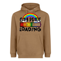 Toasted Coconut Gay pride loading Heavyweight Hoodie - FaDigitalArtStudio