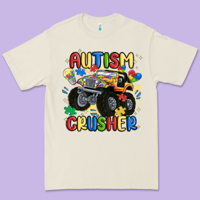 Autism Crusher Premium Tee Designed By Maliassmallbusiness