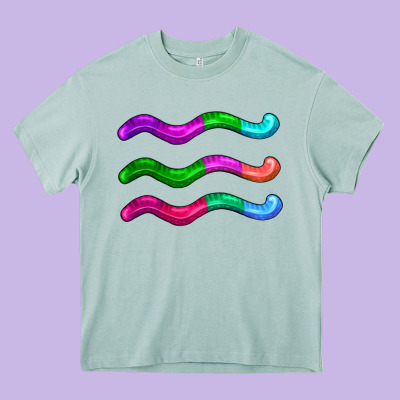 Worm Jelly Heavy Core Tee Designed By Adodesignshop