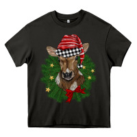 Asphalt christmas wreath baby calf Heavy Core Tee - BarkalooDesign