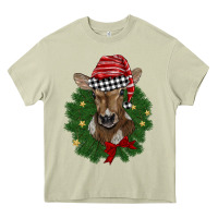 Mossy christmas wreath baby calf Heavy Core Tee - BarkalooDesign