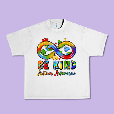 Be Kind Autism Awareness Infinity Symbol Urban Heavy Tee Designed By Lillyallendesigns