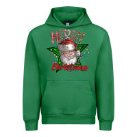 Emerald festive santa claus greeting Urban Hoodie - CowhideDigitalArt