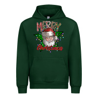 Forest Green festive santa claus greeting Urban Hoodie - CowhideDigitalArt