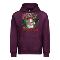 Mauve Wine festive santa claus greeting Urban Hoodie - CowhideDigitalArt