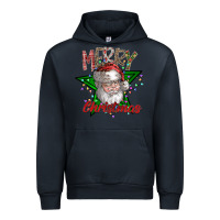 Navy festive santa claus greeting Urban Hoodie - CowhideDigitalArt